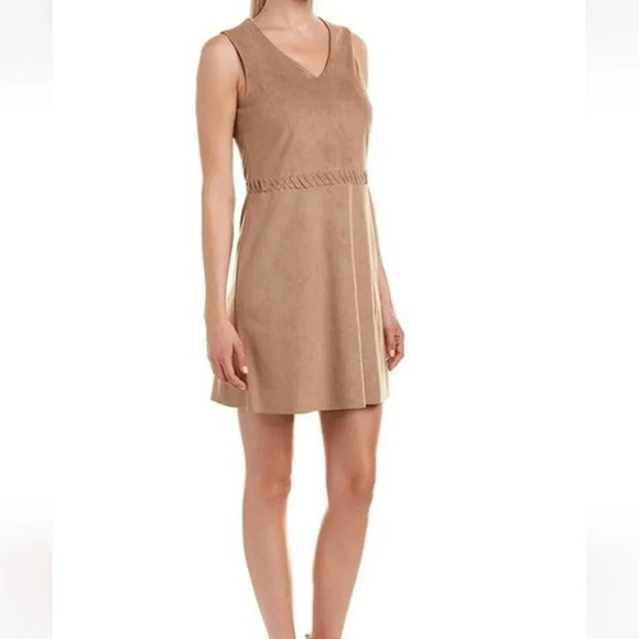 Beige Faux Suede Sleeveless Pocahontas Dress by CeCe Sz 6 - Picture 1 of 9